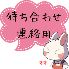 [LINEスタンプ] ✅待ち合わせ✅家族連絡✅うさぎママ①✅