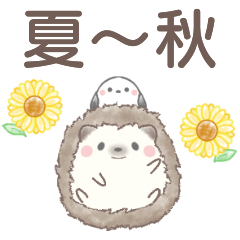 [LINEスタンプ] 毎日使える＊ハリネズミとシマエナガ 7